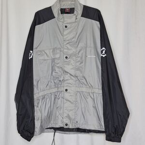 Firstgear Men's Gray/Black Motorcycle Splash Rain Stowable Rain Jacket - Size 3X